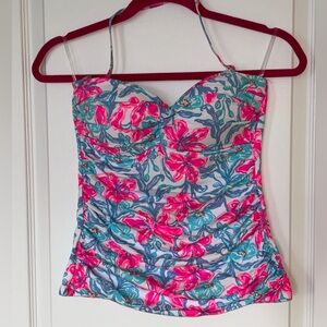 Lilly Pulitzer Flamenco Tankini Top SZ 8 NWT